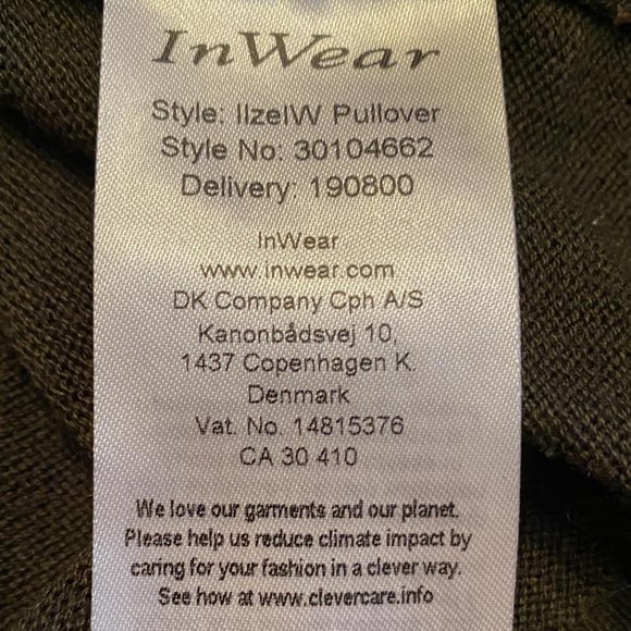 InWear olive green boxy sweater, size XL (or L) - Picture 3 of 5